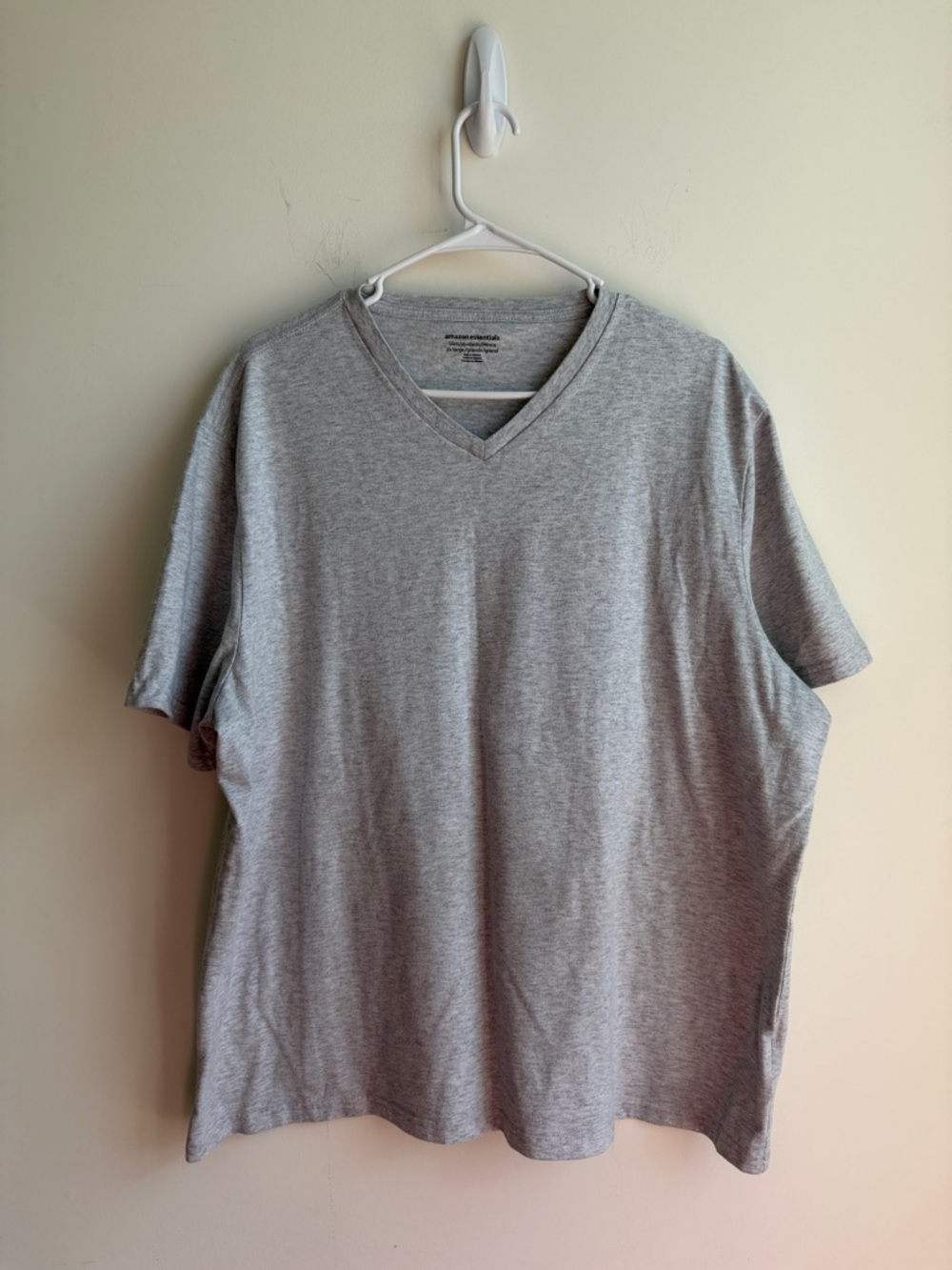 Amazon Essentials Gray V-Neck Tee